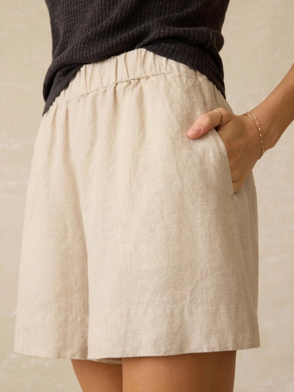 Laguna Linen Bayview Short - Flax - Faherty